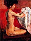 Edvard Munch Paris Nude painting
